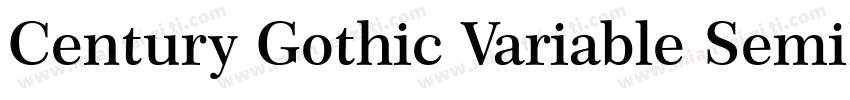 Century Gothic Variable SemiBold字体转换